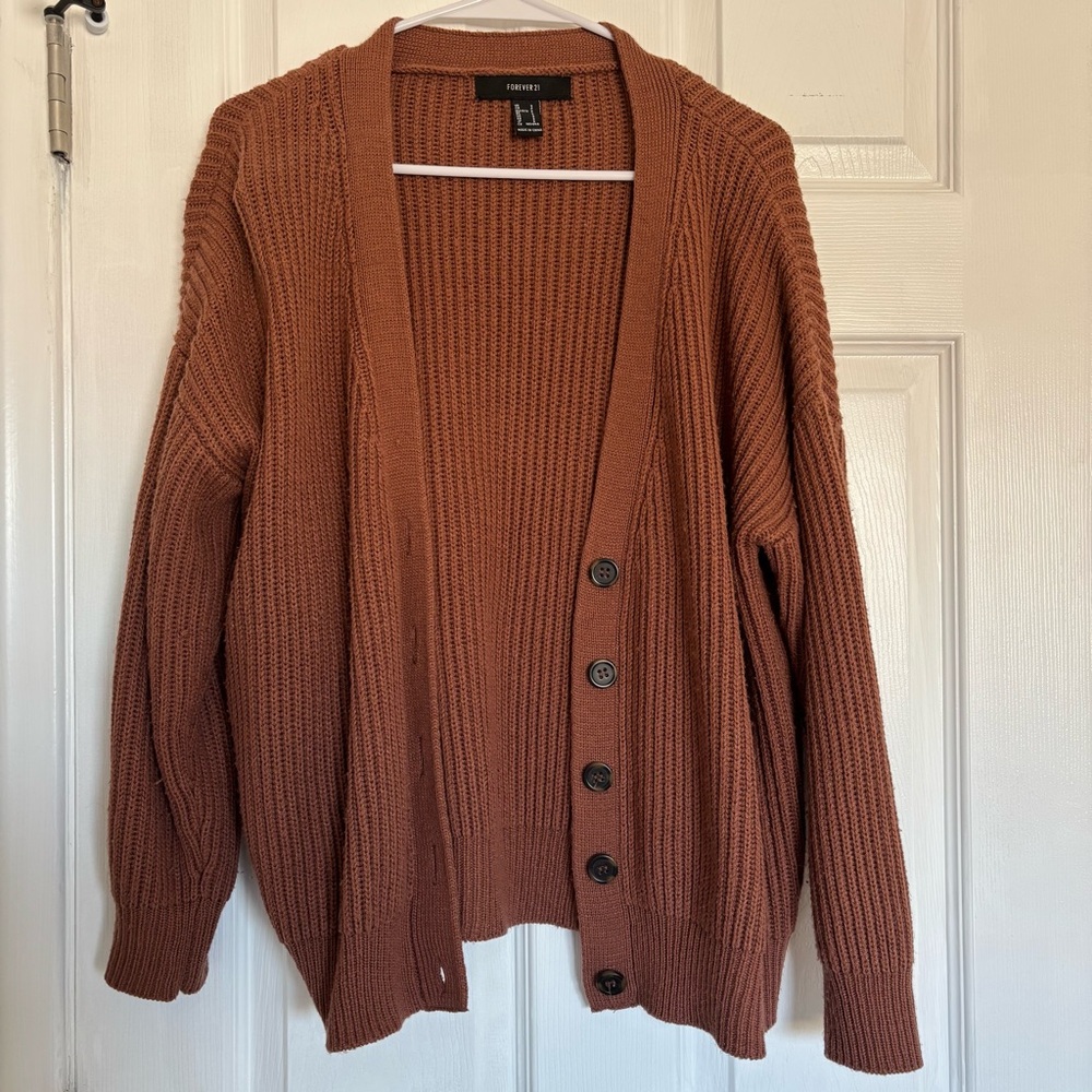Forever 21 | Oversized Cardigan | Mauve-y Pink | size: S